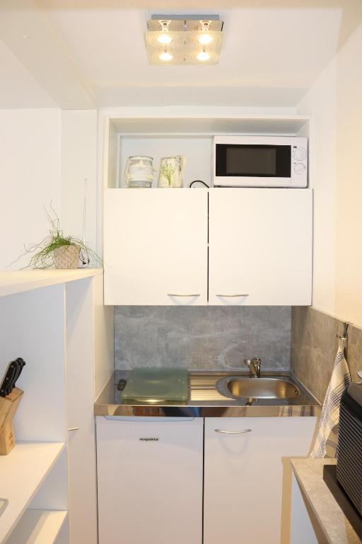 Kuchyň nebo kuchyňský kout v ubytování Rosenalm Scheidegg Apartment 256