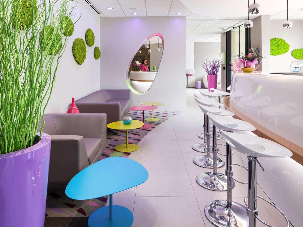Posezení v ubytování ibis Styles Montbéliard