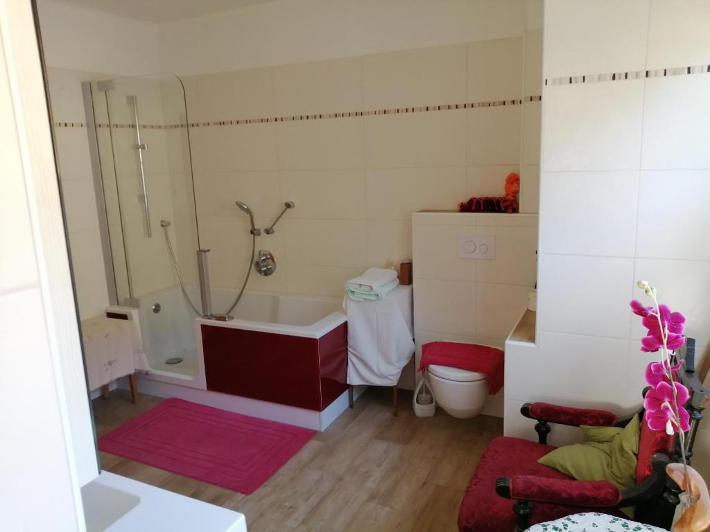 Koupelna v ubytování Privatzimmer Deutz