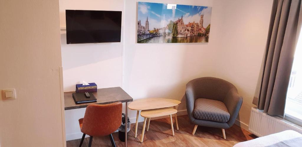 TV a/nebo společenská místnost v ubytování Hotel Asiris