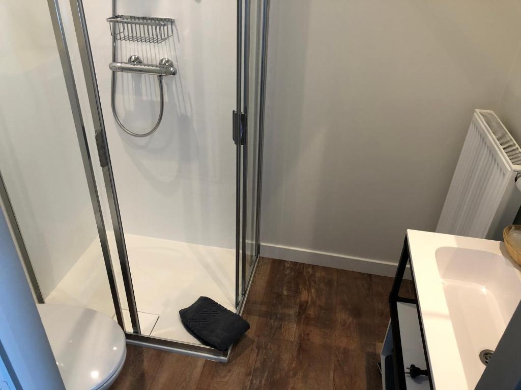 Koupelna v ubytování Hotel Asiris