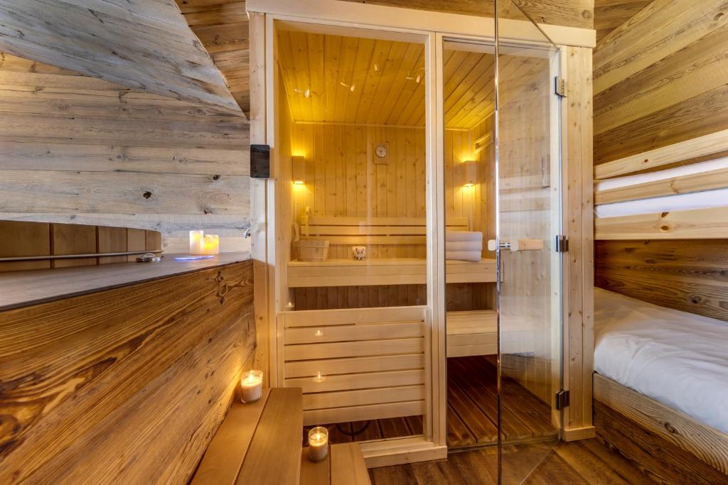 Postel nebo postele na pokoji v ubytování Appartement d'exception Tignes