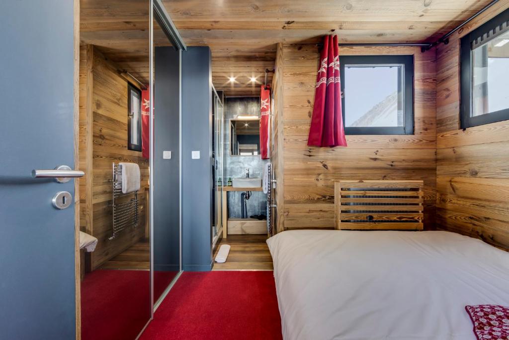 Postel nebo postele na pokoji v ubytování Appartement d'exception Tignes