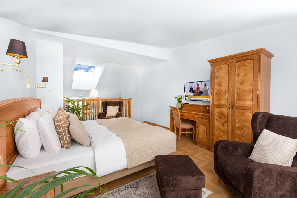 TV a/nebo společenská místnost v ubytování Ventus Rosa Boutique Aparthotel