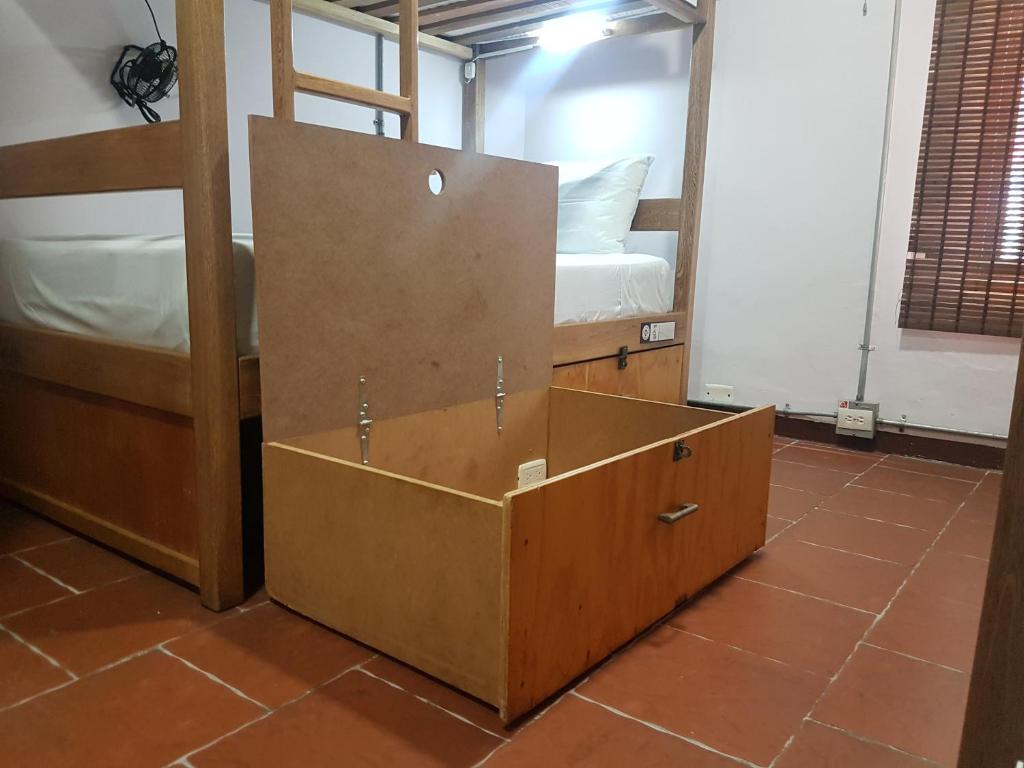 Cama o camas de una habitación en Purple Monkey Hostel