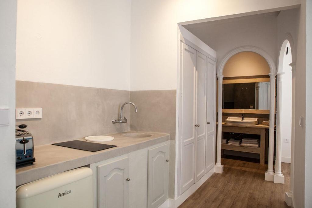 Kuchyň nebo kuchyňský kout v ubytování Apartahotel Siglo XIX