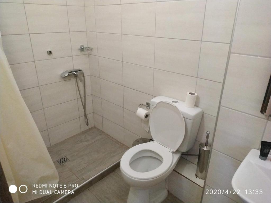 Koupelna v ubytování Central Hotel