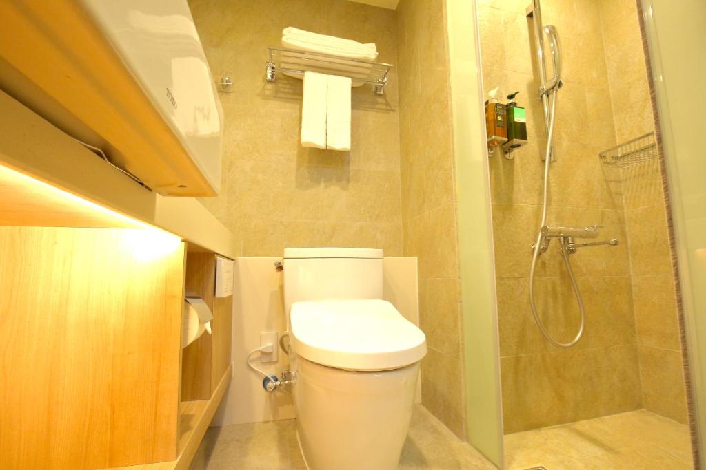 Koupelna v ubytování Kloud Hotel
