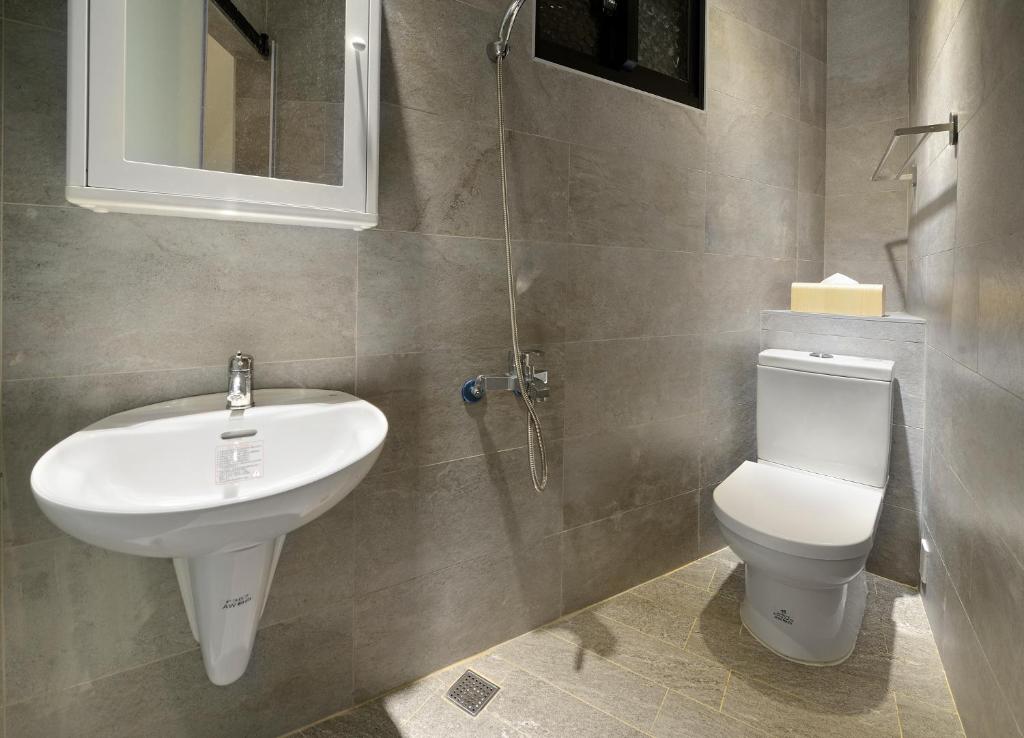 Koupelna v ubytování Donggang Jingdi B&B