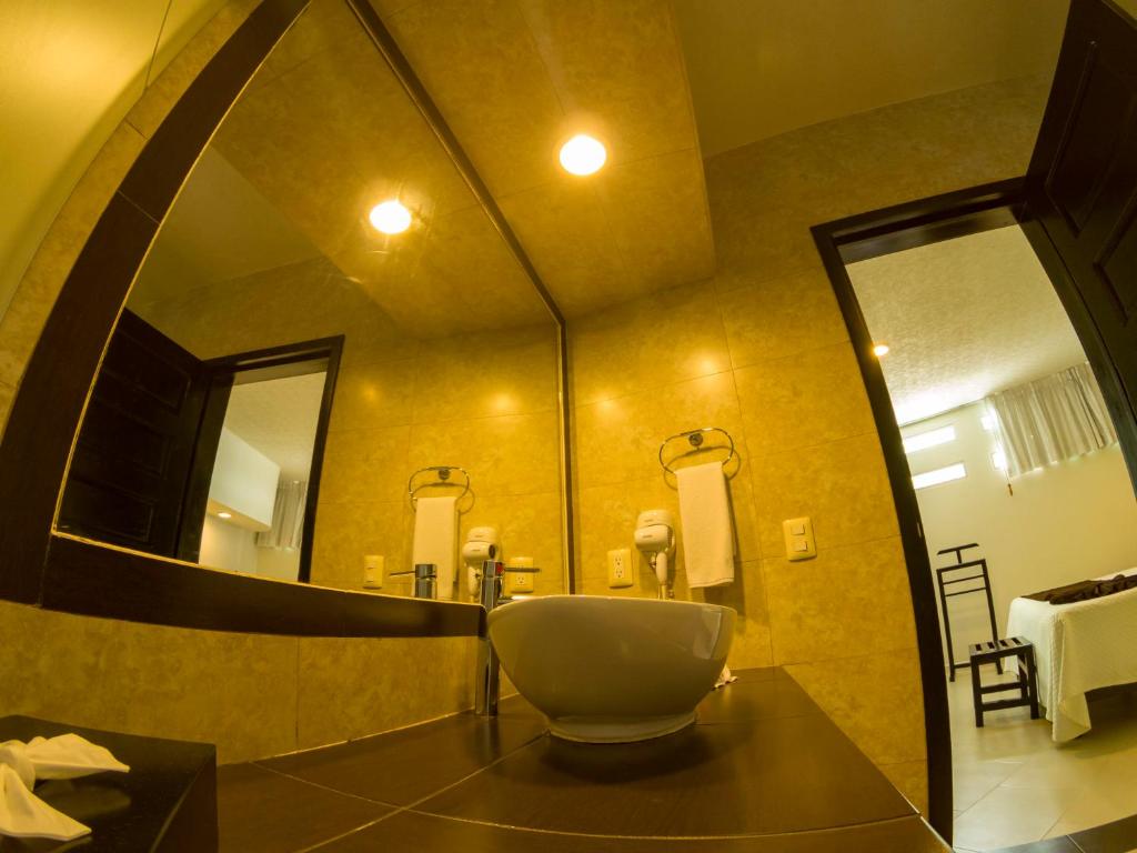 Koupelna v ubytování Hotel Nututun Palenque