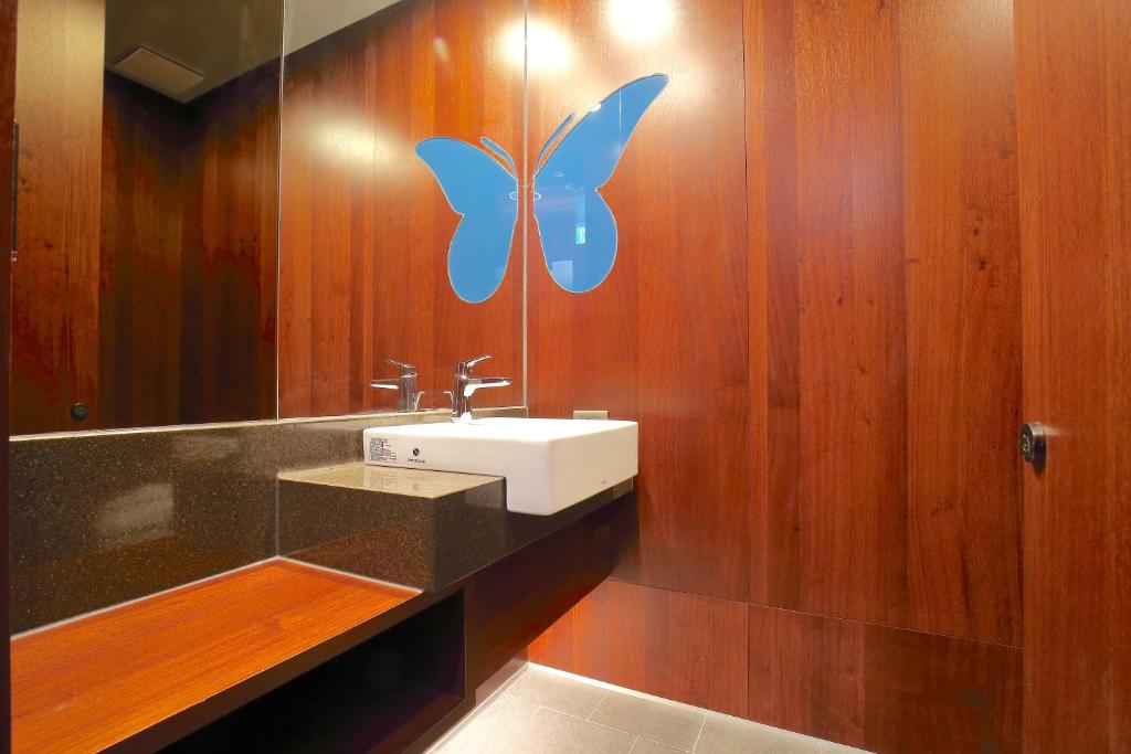 Koupelna v ubytování Kloud Hotel