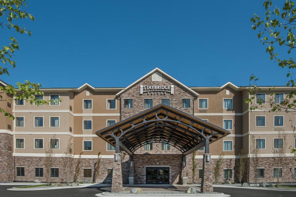 a large building with a sign on top of it at Staybridge Suites Anchorage, an IHG Hotel in Anchorage