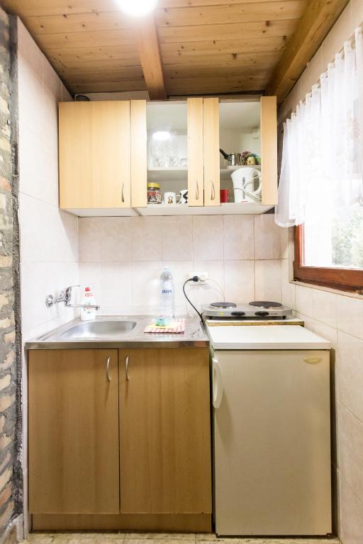 Kuchyň nebo kuchyňský kout v ubytování Holiday Home Jazacka Bajka