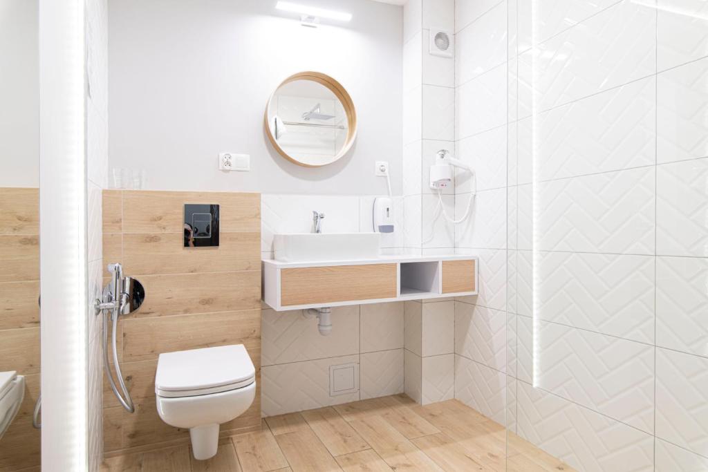 Koupelna v ubytování Hotel Tajty