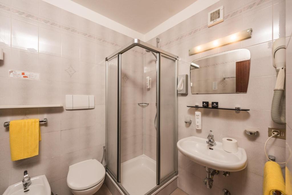 Koupelna v ubytování Hotel Union