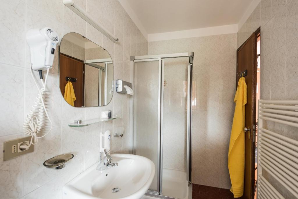 Koupelna v ubytování Hotel Union