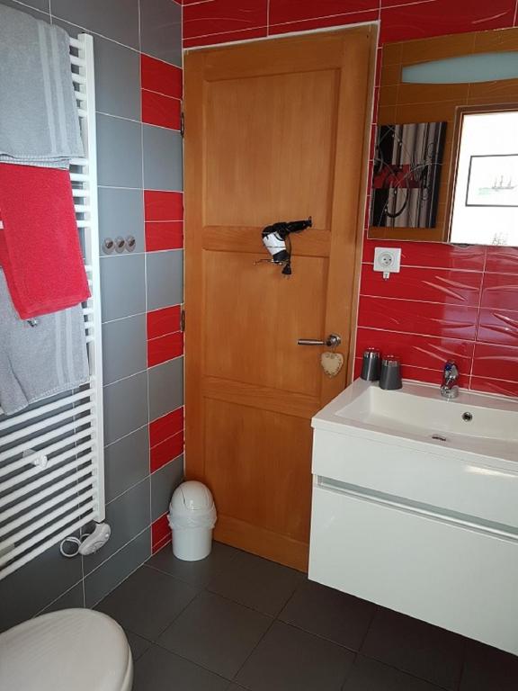 Koupelna v ubytování Aresia