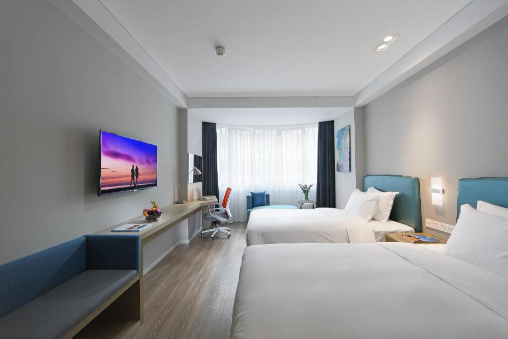 Holiday Inn Express - Xiamen City Center, an IHG Hotel - 标准的双胞胎房间，额外的地板空间