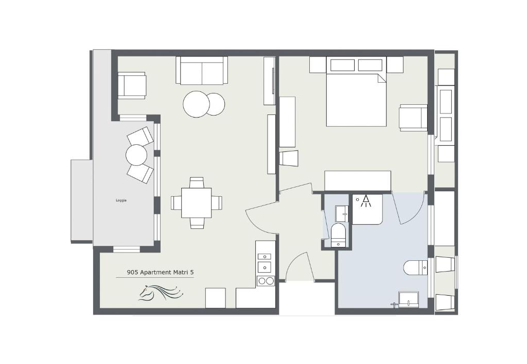 Půdorys ubytování Apartmenthaus Matri by Pferd auf Wolke