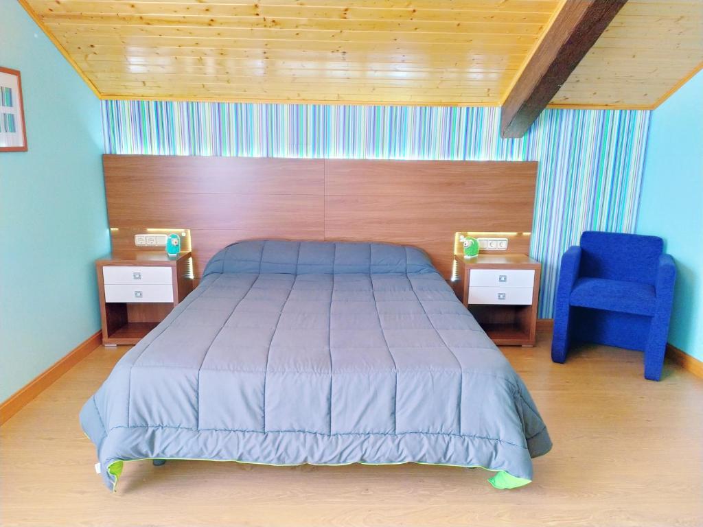 Katil atau katil-katil dalam bilik di Casas rurales en Fanlo y Valle Vio