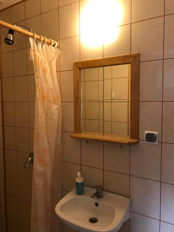 Kúpeľňa v ubytovaní Latarnia Wagabundy Bieszczady
