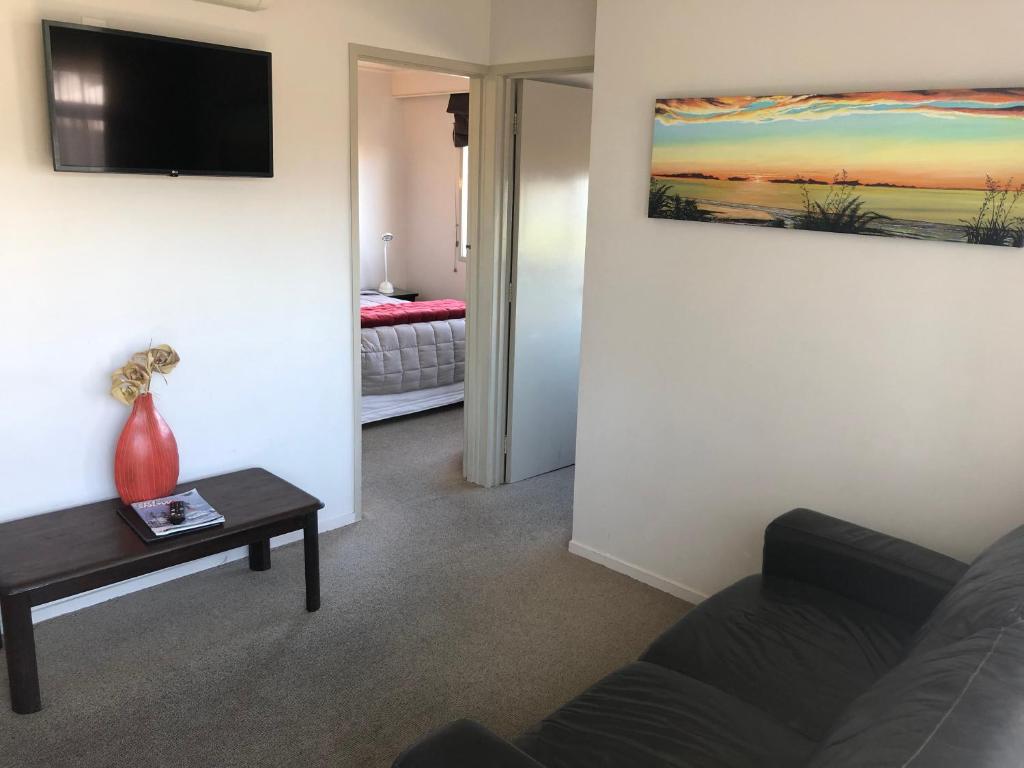 TV a/nebo společenská místnost v ubytování Absolute Lake View Motel