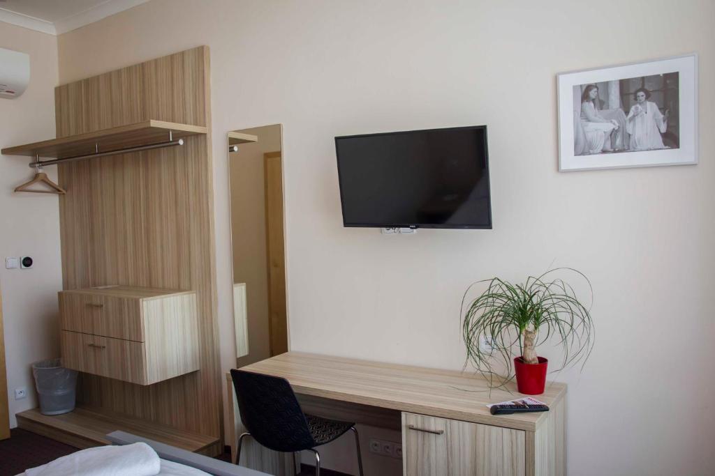 TV a/nebo společenská místnost v ubytování Mini Hotel Akord
