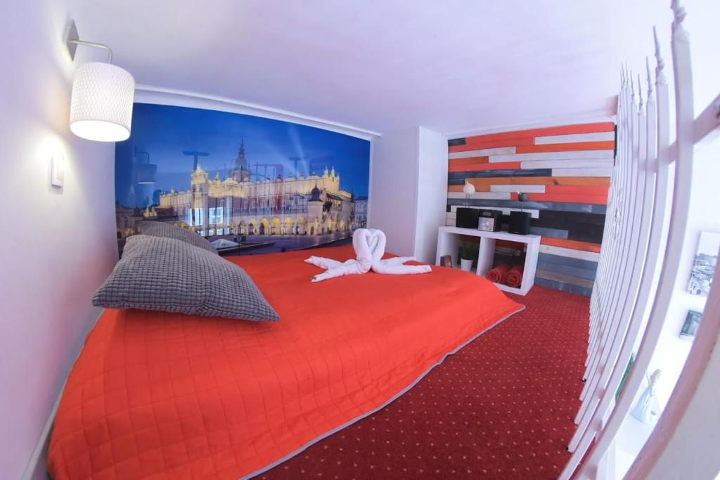 
Łóżko lub łóżka w pokoju w obiekcie Apartment Brzozowa
