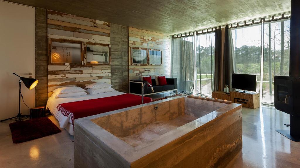 Uma cama ou camas num quarto em Rio do Prado