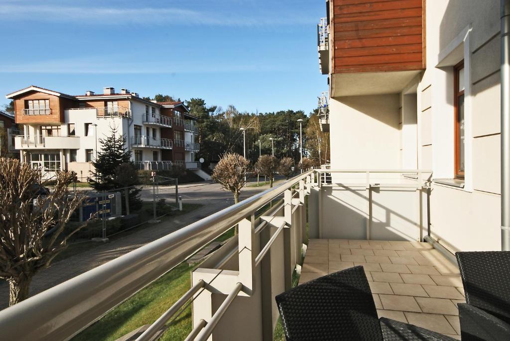 Balkón alebo terasa v ubytovaní IRS ROYAL APARTMENTS Apartamenty IRS Neptun Park