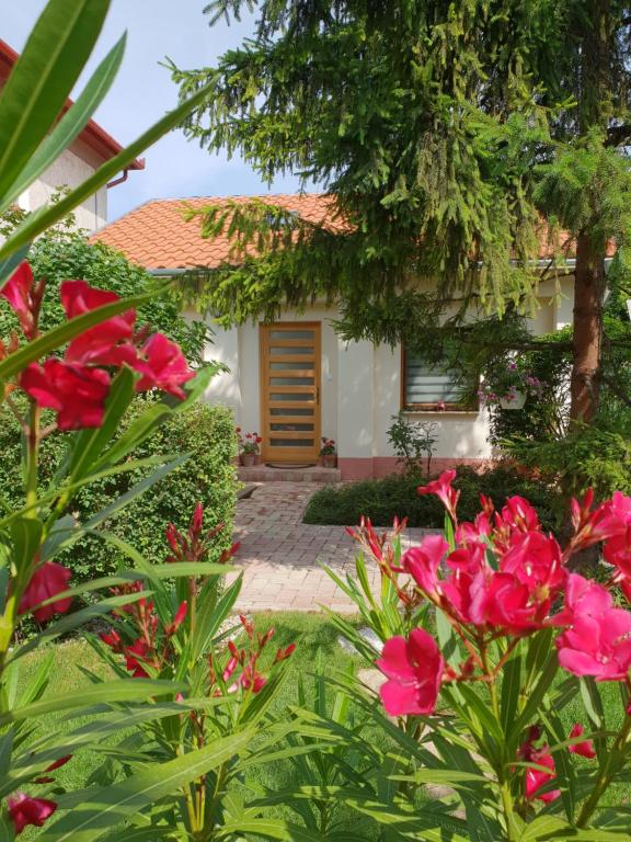 Vonkajšia záhrada v ubytovaní Füred Deluxe Garden Apartment