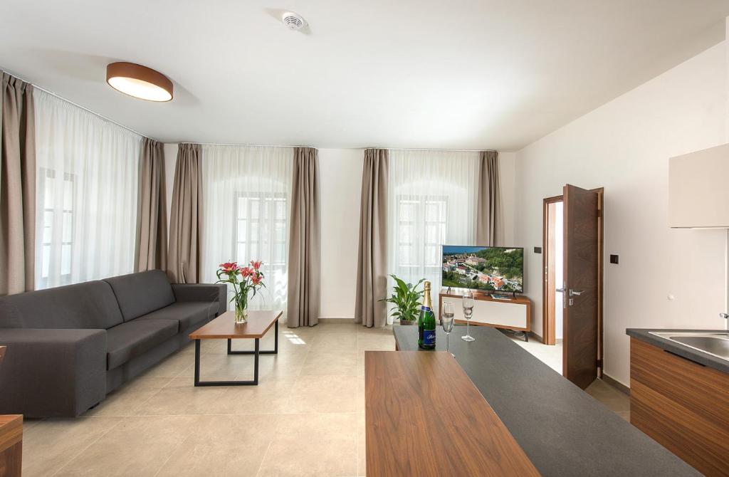 Posezení v ubytování Residence Hluboká