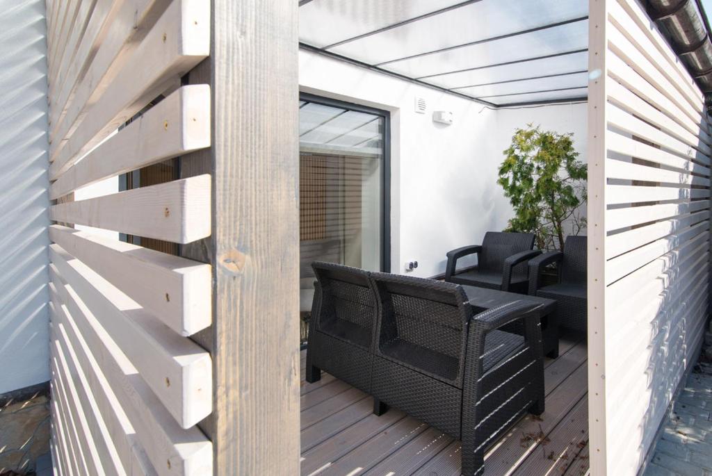 Balkón alebo terasa v ubytovaní Apartament Przytulny