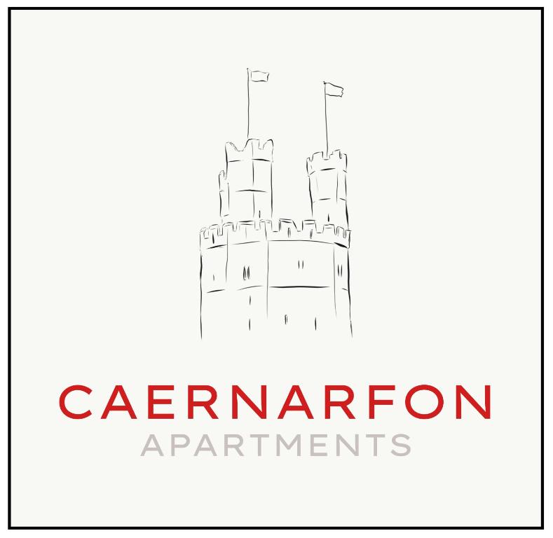 une photo en noir et blanc d'un château dans l'établissement Caernarfon Apartments, à Caernarfon