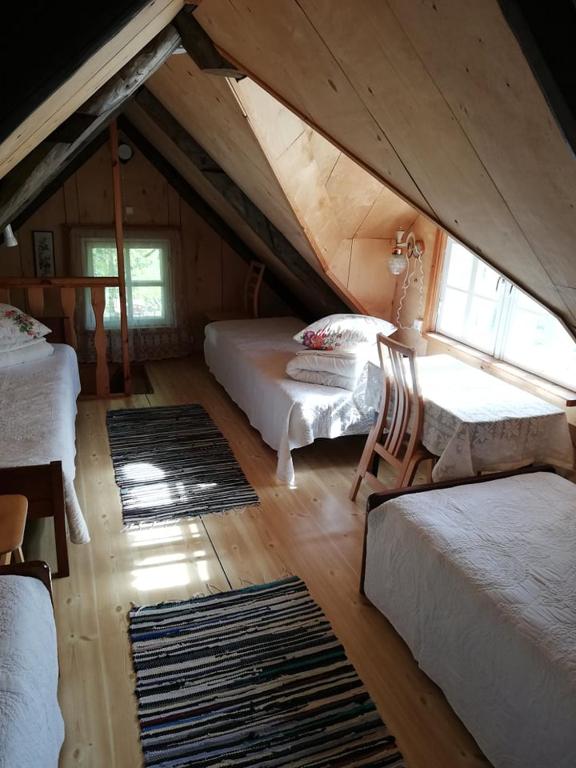 Postel nebo postele na pokoji v ubytování Ranna Talu Puhkemaja