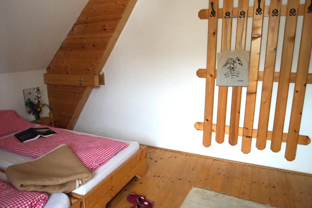 Postel nebo postele na pokoji v ubytování Straniger Alm