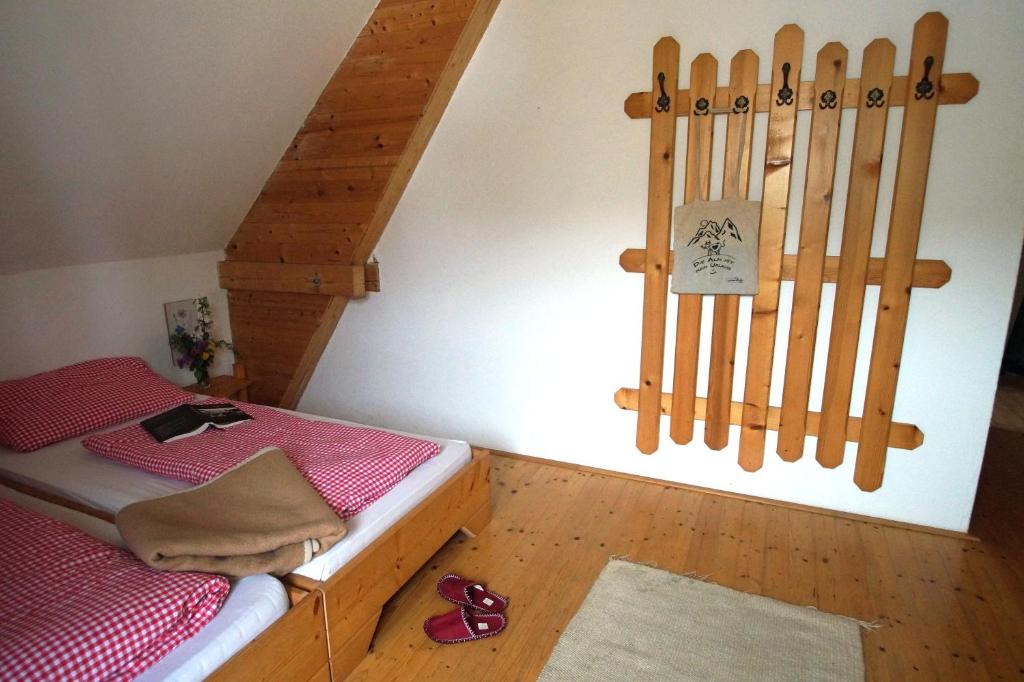 Postel nebo postele na pokoji v ubytování Straniger Alm