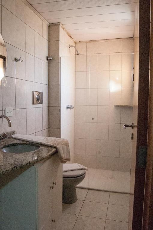Koupelna v ubytování Hotel Londri Star