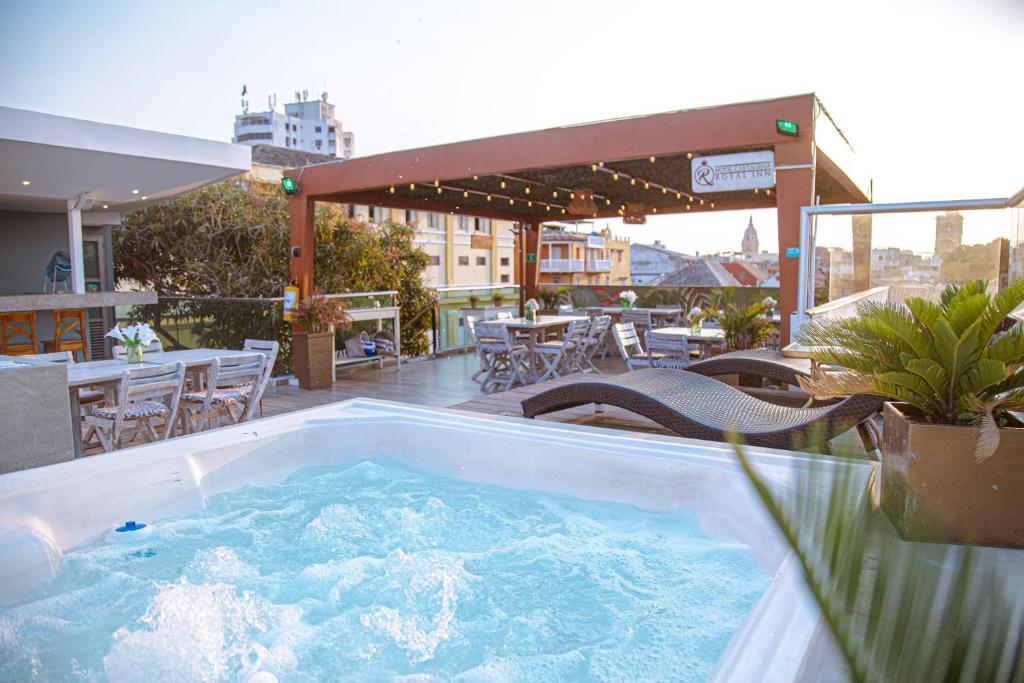 Bazén v ubytování Cartagena Royal Hotel Boutique nebo v jeho okolí
