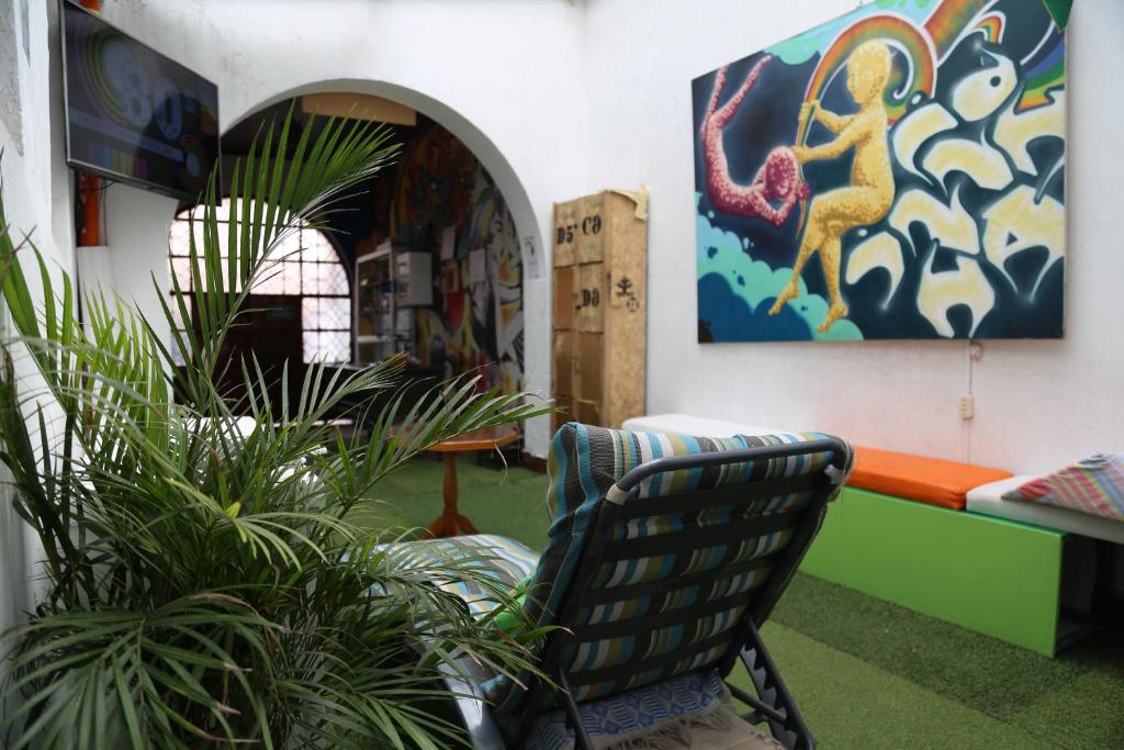 Posezení v ubytování Hostal CQ Chapinero