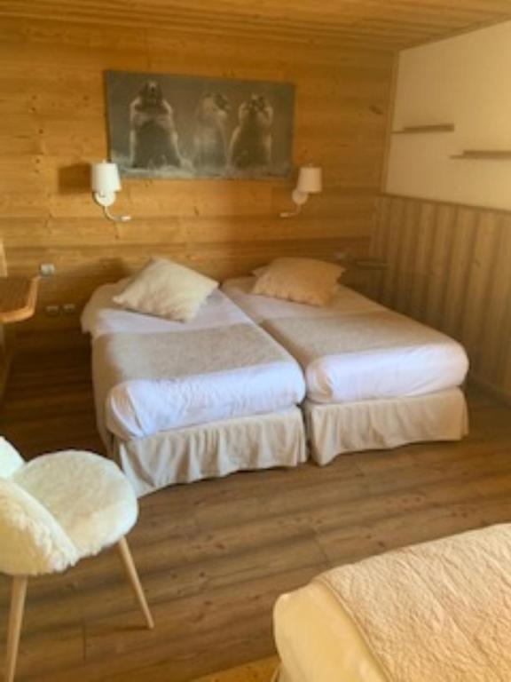 Postel nebo postele na pokoji v ubytování Alp'azur