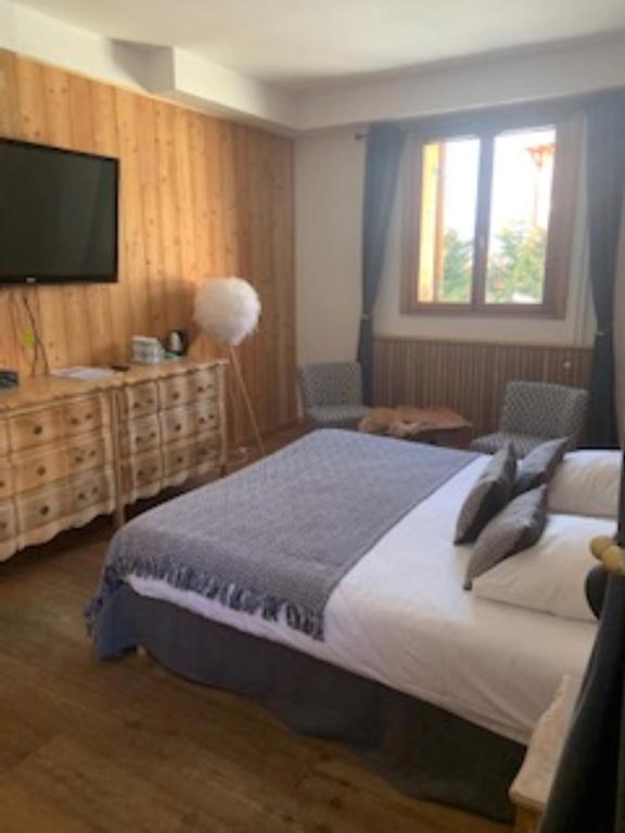 Postel nebo postele na pokoji v ubytování Alp'azur