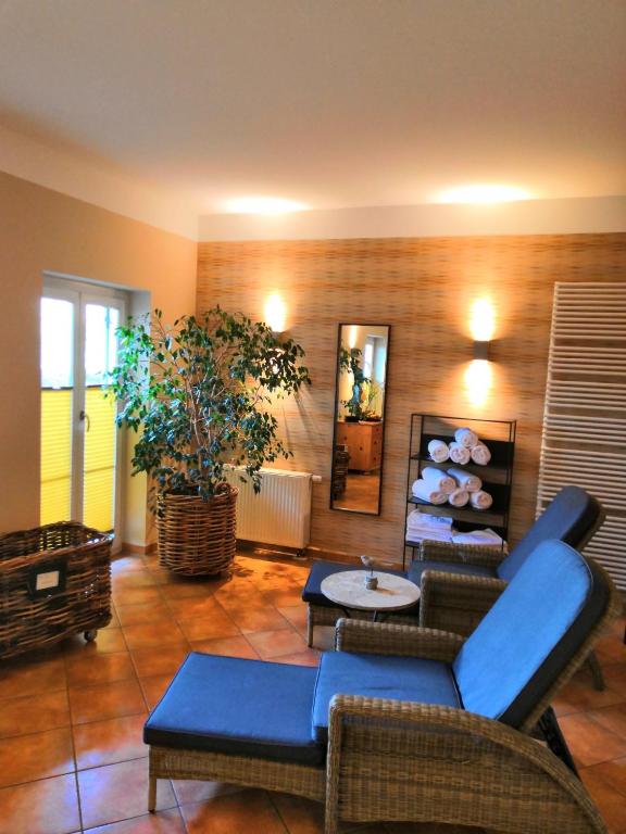 Posezení v ubytování Ampervilla Hotel