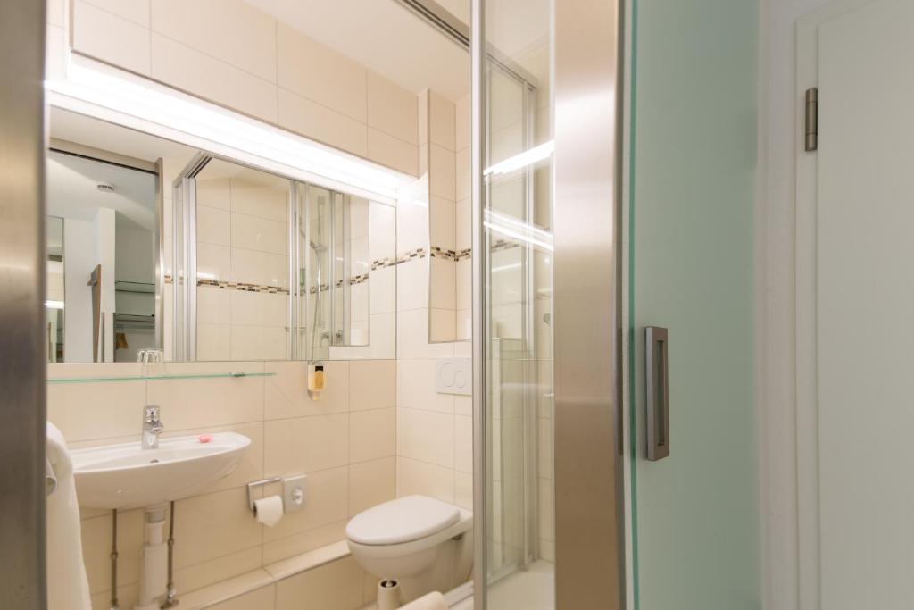 Koupelna v ubytování Hotel SiX
