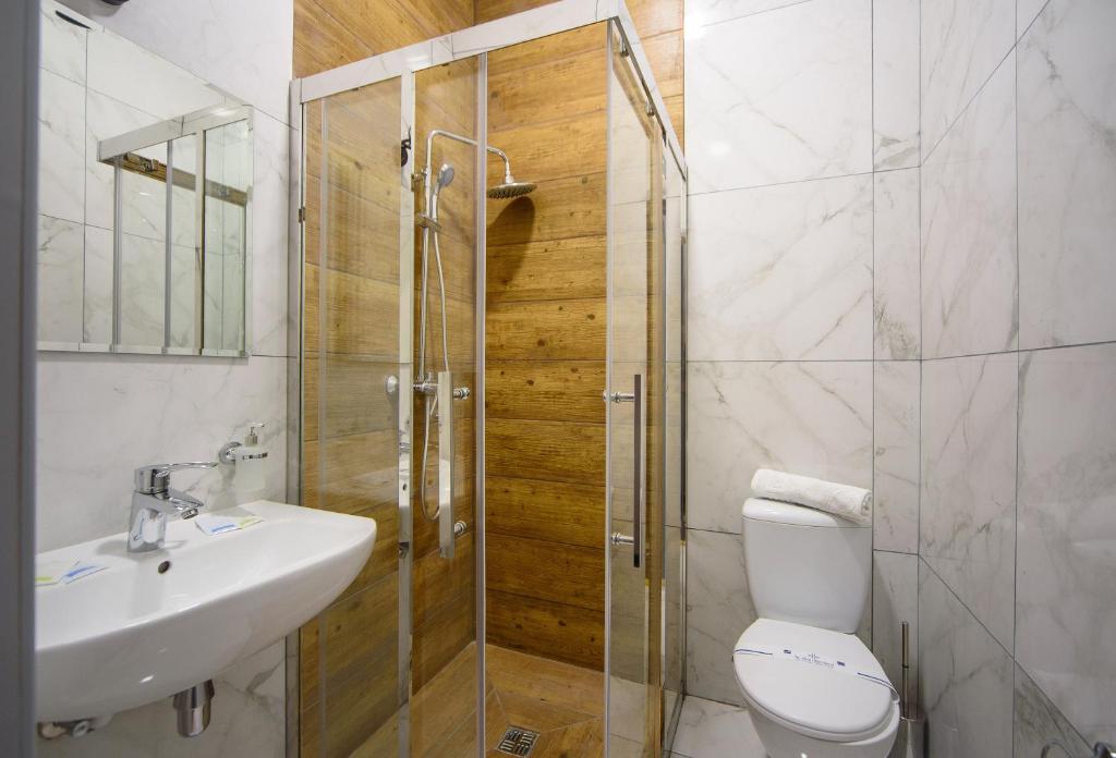 Koupelna v ubytování Hotel Buninn