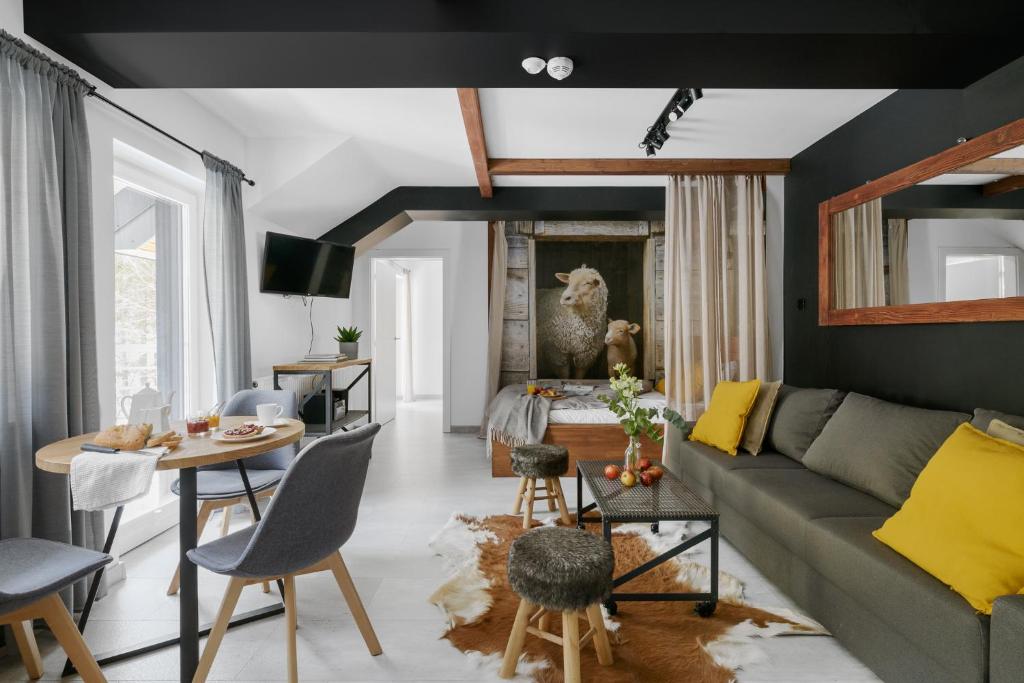 Posezení v ubytování Aparthotel Narciarska 2