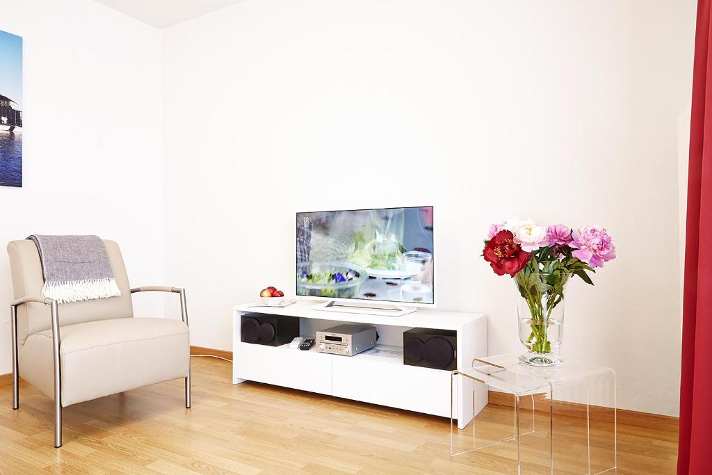 TV a/nebo společenská místnost v ubytování CITY STAY - Forchstrasse