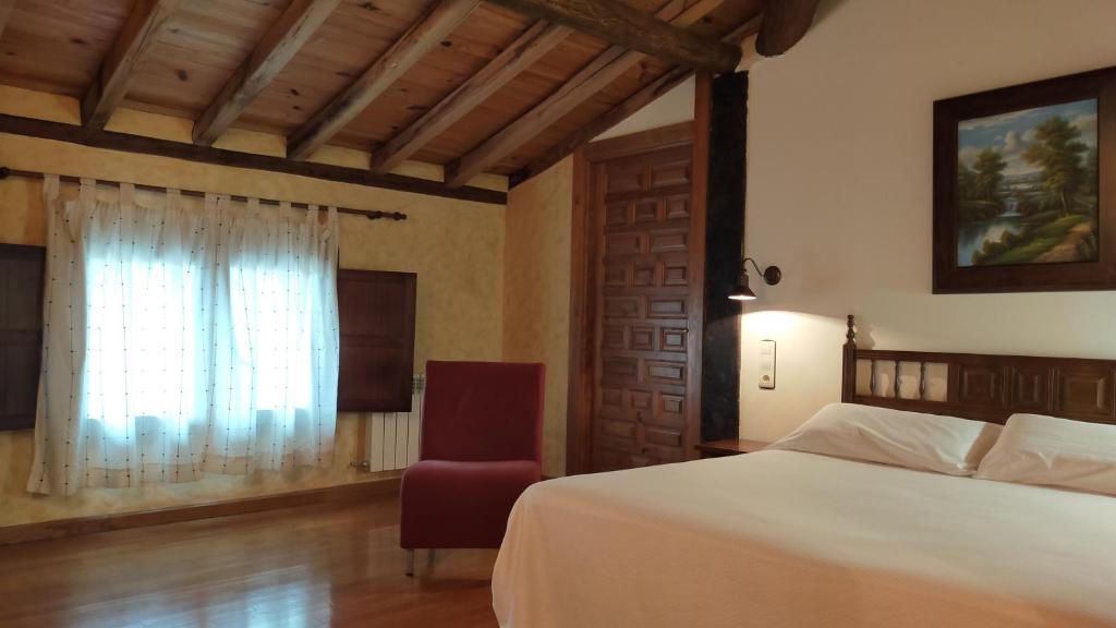 Posteľ alebo postele v izbe v ubytovaní Antiguas Eras La Alberca