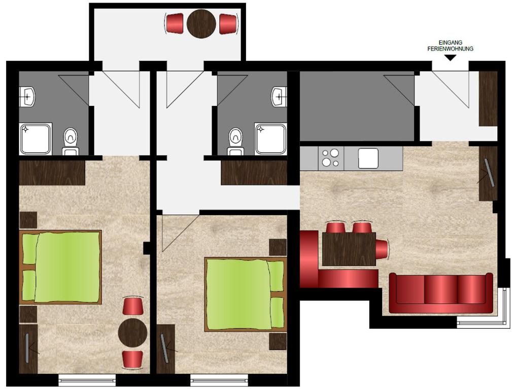 a floor plan of a building at Chasa Monthani in Ischgl