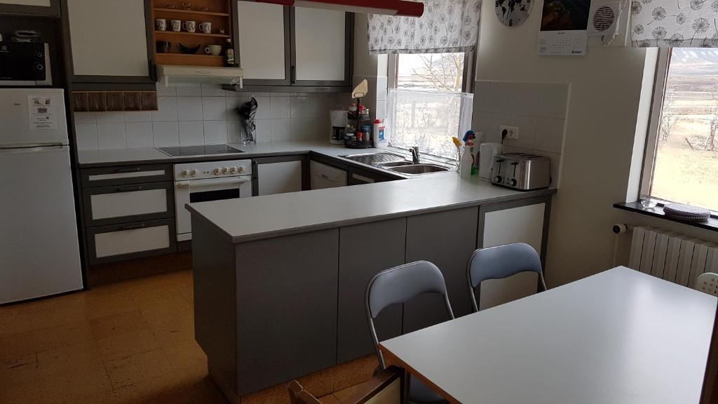 Kuchyň nebo kuchyňský kout v ubytování Móra guesthouse